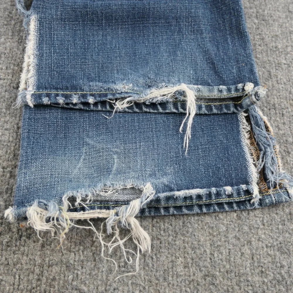 Abercrombie Fitch Mens Jeans 31x32 Blue Bootcut Button Fly Heavy Ounce Vintage